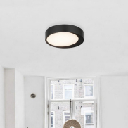 Nova Luce Oby - deckenleuchte - Ø 60 x 12 cm - 60W dimmbare LED inkl. - sand schwarz