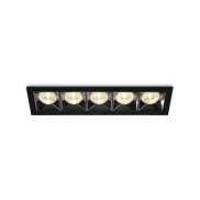 ONE Light Mirror Square Boxes - Einbaustrahler - 207 x 54 mm, 200 x 45 mm Einbaumaß - inkl. 20W LED - schwarz