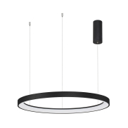 Nova Luce Pertino - Pendelleuchte - Ø 78 x 150 cm - 60W dimmbare LED inkl. - Sand schwarz
