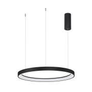 Nova Luce Pertino - Pendelleuchte - Ø 58 x 150 cm - 48W dimmbare LED inkl. - Sand schwarz