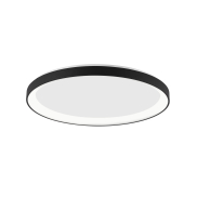 Nova Luce Pertino - Deckenleuchte - Ø 58 x 6 cm - 48W dimmbare LED inkl. - Sand schwarz