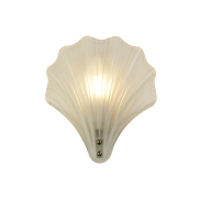 Searchlight Shell - Wandleuchte - 20 x 22 cm - IP44 - satiniert silber
