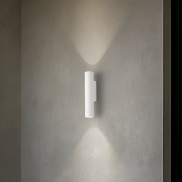 Nova Luce Torrin - Außenwandleuchte - Ø 4,5 x 23 x 7,5 cm - 6W LED inkl. - IP65 - Sand Weiß
