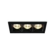 ONE Light Mirror Square Boxes - Einbaustrahler - 130 x 54 mm, 124 x 45 mm Einbaumaß - 12W LED inkl. - schwarz