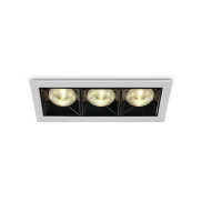 ONE Light Mirror Square Boxes - Einbaustrahler - 130 x 54 mm, 124 x 45 mm Einbaumaß - inkl. 12W LED - weiß