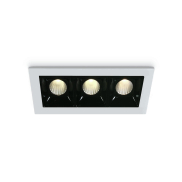 ONE Light Shop Square Boxes - Einbaustrahler - 106 x 45 mm, 97 x 36 mm Einbaumaß - 3 x 2W dimmbare LED inkl. - weiß