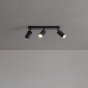 Nova Luce Mao - Aufbaustrahler 3L - 5,5 x 16,5 x 38 cm - IP44 - sand schwarz