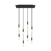 Creative Cables - Hängeleuchte 8L - 67,5 x 130 cm - schwarz
