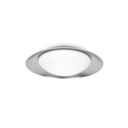 Faro Side - Wand-/Deckenleuchte - Ø 39 x 11 cm - 15W LED inkl. - weiß und nickel