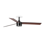 Faro Rudder Tek 3 L - Deckenventilator mit Licht und Einbaufassung - Ø 132 cm - matt schwarz - 2700K