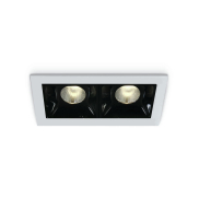 ONE Light Shop Square Boxes - Einbaustrahler - 75 x 45 mm, 66 x 36 mm Einbaumaß - 2 x 2W dimmbare LED inkl. - weiß