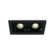 ONE Light Shop Square Boxes - Einbaustrahler - 75 x 45 mm, 66 x 36 mm Einbaumaß - 2 x 2W dimmbare LED inkl. - schwarz