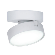 Lutec Stanos - Aufbaustrahler - intelligente Beleuchtung - Lutec Connect - Ø10 x 5,5 cm - 6,8W LED inkl. - Dimmfunktion per App - 2700K-6500K - weiß