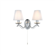 Searchlight Andretti - Wandleuchte mit Zugschalter - 37 x 26 cm - Chrom