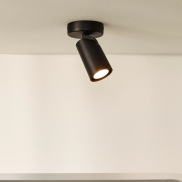 Lucide Xyrus - Aufbaustrahler - 9 x 12,5 x 9 cm - 5W dimmbare LED inkl - dimmbar auf warm - schwarz