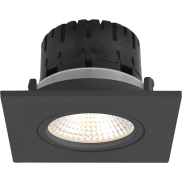 Artdelight Austin - Einbaustrahler - 85 x 85 mm, Ø 68 mm Einbaumaß - inkl. 6W dimmbarer LED - schwarz