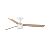Faro Rudder Tek 3 L - Deckenventilator mit Licht und Einbaufassung - Ø 132 cm - matt weiß - 2700K