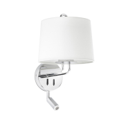 Faro Montreal - Wandleuchte mit Schalter - 21,5 x 19 x 39 cm - 3W LED inkl. - weiß und chrom