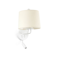 Faro Montreal - Wandleuchte mit Schalter - 21,5 x 19 x 39 cm - 3W LED inkl. - weiß und beige