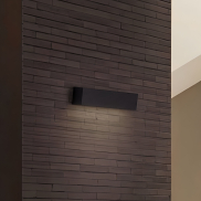 Nova Luce Allure - Außenwandleuchte - 22 x 5,5 x 5,3 cm - 8W LED inkl. - IP65 - Sand schwarz