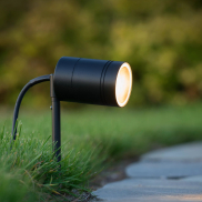 Lucide Arne - Bodenstrahler auf Erdspieß - Ø 6,3 x 36 cm - 5W LED inkl. - IP44 - schwarz