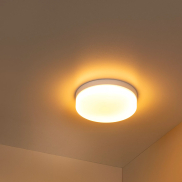 Lucide Biskit - Deckenleuchte mit Bewegungssensor - Ø 28 x 7,5 cm - 18W LED inkl. - IP44 - weiß