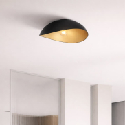 Nova Luce Opsi - Deckenleuchte - Ø 40 x 20 cm - Sand schwarz und gold