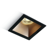 ONE Light Chill Out - Einbaustrahler - 84 x 84 mm, 76 x 76 mm Einbaumaß - Schwarz und Messing