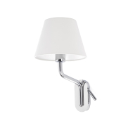 Faro Eterna Left - Wandleuchte - 21,5 x 20 x 16 cm - 1W LED inkl. - weiß und chrom