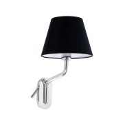 Faro Eterna Right - Wandleuchte - 21,5 x 20 x 16 cm - 1W LED inkl. - schwarz und chrom