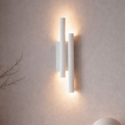 Nova Luce Paron - wandleuchte - 5,5 x 38 x 7 cm - 15W LED inkl. - Sand Weiß