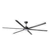 Faro Rotterdam 25 XXL – deckenventilator mit licht und fernbedienung – Ø 250 cm – 32W LED inkl. – matt schwarz