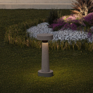 Nova Luce Cram - Gartenpfosten - Ø 11,5 x 30 cm - 5W LED inkl. - IP65 - grau