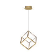 Nova Luce Gabbia - Pendelleuchte - 25 x 25 x 190 cm - 45W dimmbare LED inkl. - gold