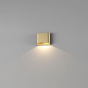 Artdelight Diaz 1L - Wandleuchte - 14,5 x 12 x 3,8 cm - 6W LED inkl. - IP54 - gold gebürstet