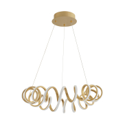 Nova Luce Zinia - Hängeleuchte - Ø 60 x 150 cm - 45W LED inkl. - Sandgold