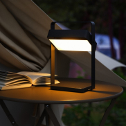 Nordlux Saulio Solar - Tischleuchte mit wiederaufladbarem Solar-Leuchtmittel - 3 Stufen Dimmer - 3.5W LED inkl - 23.6 x 17 x 10.7 cm - IP44 - schwarz