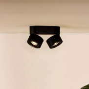 Lucide Yumiko - Aufbaustrahler 2L - 16,1 x 7,8 x 8,2 cm - 2 x 8W dimmbare LED inkl - schwarz