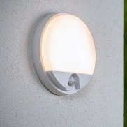Lucide Hups IR - Außenwandleuchte mit Sensor - Ø 21 x 4,9 cm - 10W LED inkl. - IP54 - weiß