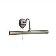 Searchlight Picture Lights - Wandleuchte mit Zugschalter - 36 x 13 cm - Messing antik