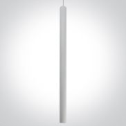 ONE Light Schienenstrahler - Pendelleuchte - 3-Phasen-Schienensystem - Ø 3,2 x 60 cm - 8W LED inkl. - weiß