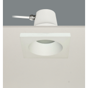 Artdelight Bados - Einbaustrahler 1L - 95 x 95 mm , Ø 84 mm Einbaumaß - IP65 - weiß
