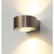 Artdelight Hudson - Wandleuchte - 10,5 x 11,8 x 6,5 cm - 2 x 4W dimmbare LED inkl. - IP54 - gebürstete Bronze