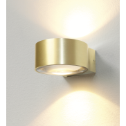 Artdelight Hudson - Wandleuchte - 10,5 x 11,8 x 6,5 cm - 2 x 4W dimmbare LED inkl. - IP54 - gebürstetes Gold