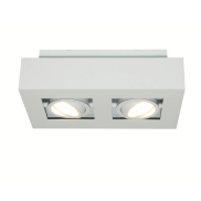 Artdelight Bosco - Aufbaustrahler 2L - 25 x 14 x 8,6 cm - weiß