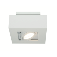 Artdelight Bosco - Aufbaustrahler 1L - 14 x 14 x 8,6 cm - weiß