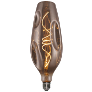 Daylight Italia Bumped Bottle LED-Lampe - Ø 11 x 30,7 cm - E27 - 5W dimmbar - 1800K - geräuchert