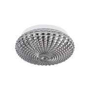 Nova Luce Clam - Badezimmer-Deckenleuchte - Ø 30 x 12 cm - IP44 - Rauch-Chrom