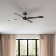 Faro Rudder L 4 - deckenventilator - Ø 132 cm - matt schwarz und dunkles walnussholz