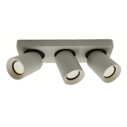Artdelight Megano - Aufbaustrahler 3L - 30 x 10 x 11,5 cm - seidengrau